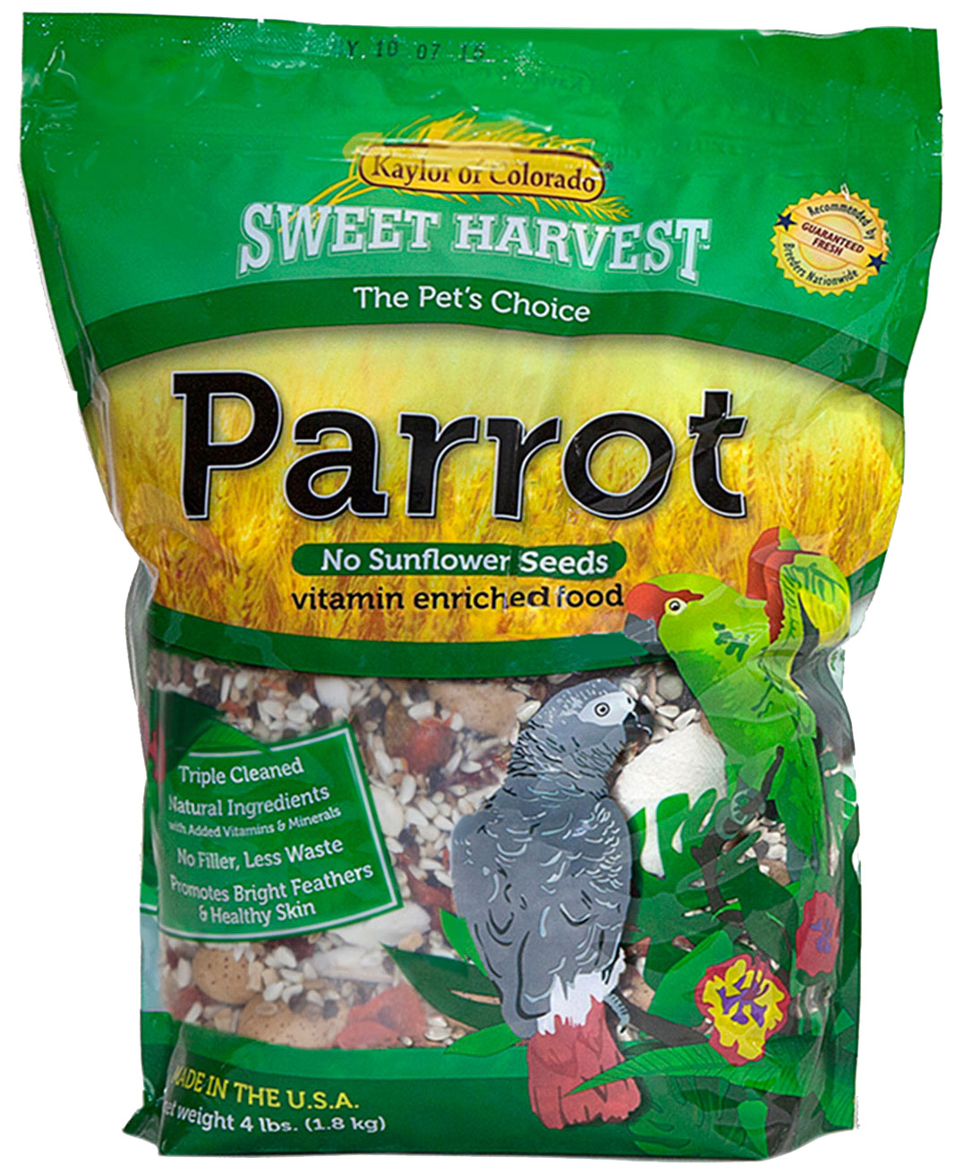 Kaylor of Colorado - Sweet Harvest Parrot No Sun Seed - 4lb